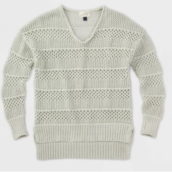 NWT Universal Thread Mint Crewneck Mesh Pullover - Picture 1 of 7